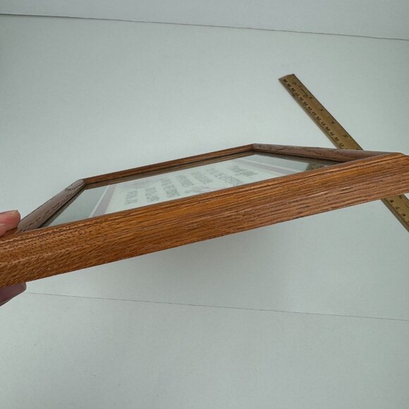 Vtg Framed w Matboard Cross Stitch Quote Thank you Filled w Happy Memories Joy - Picture 7 of 11